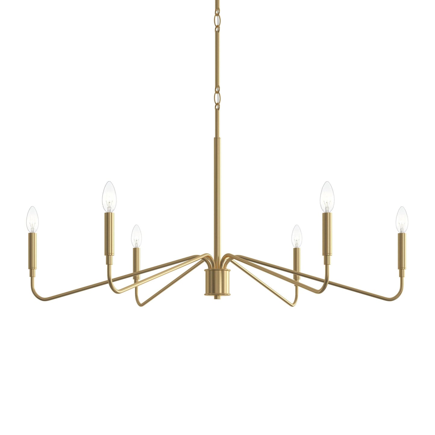 Progress Lighting P400472-191 Pilar Brushed Gold Chandelier