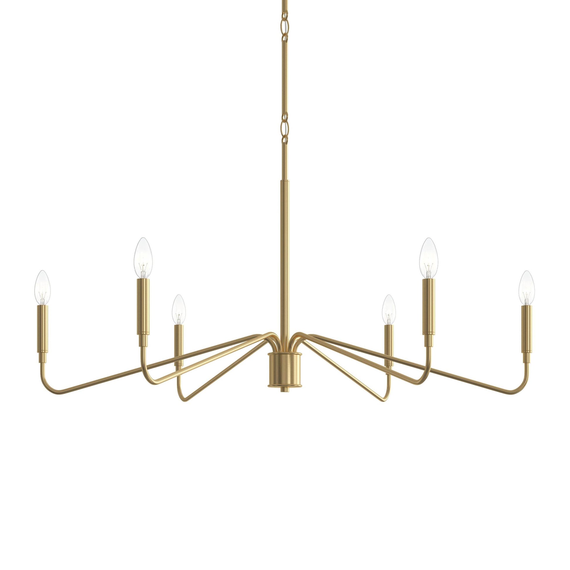 Progress Lighting P400472-191 Pilar Brushed Gold Chandelier