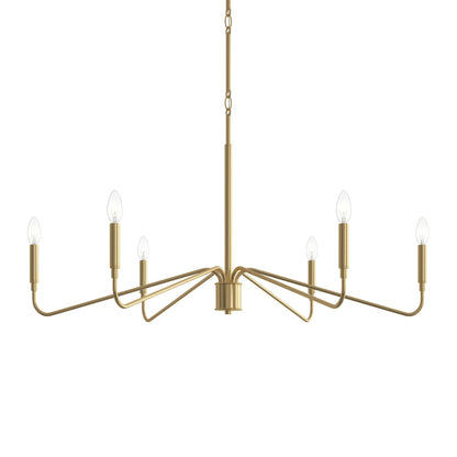 Progress Lighting P400472-191 Pilar Brushed Gold Chandelier