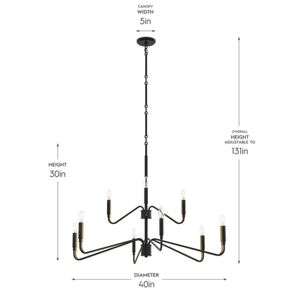 Progress Lighting P400474-31M Pilar Chandelier Dimensions - 40 inch Diameter 30 inch Height
