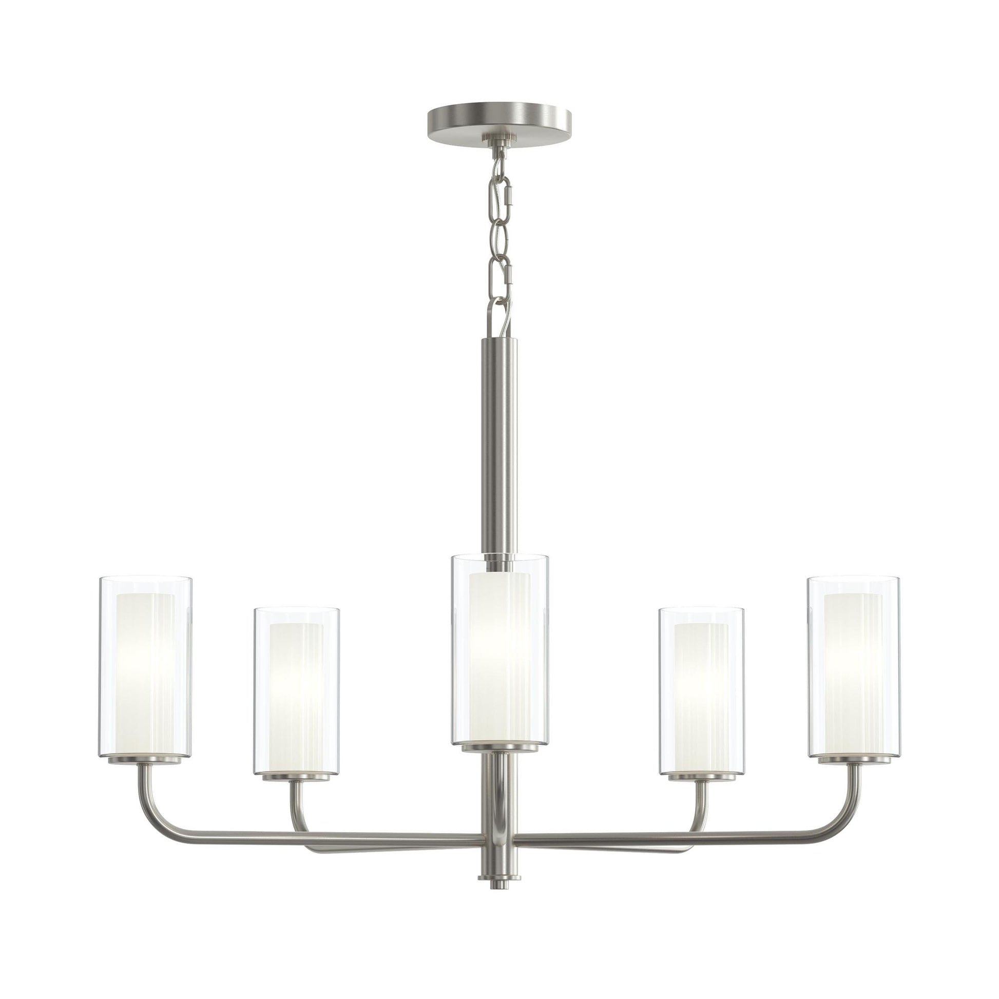 Progress Lighting P400475-009 Mack 5 Light Brushed Nickel Chandelier front view