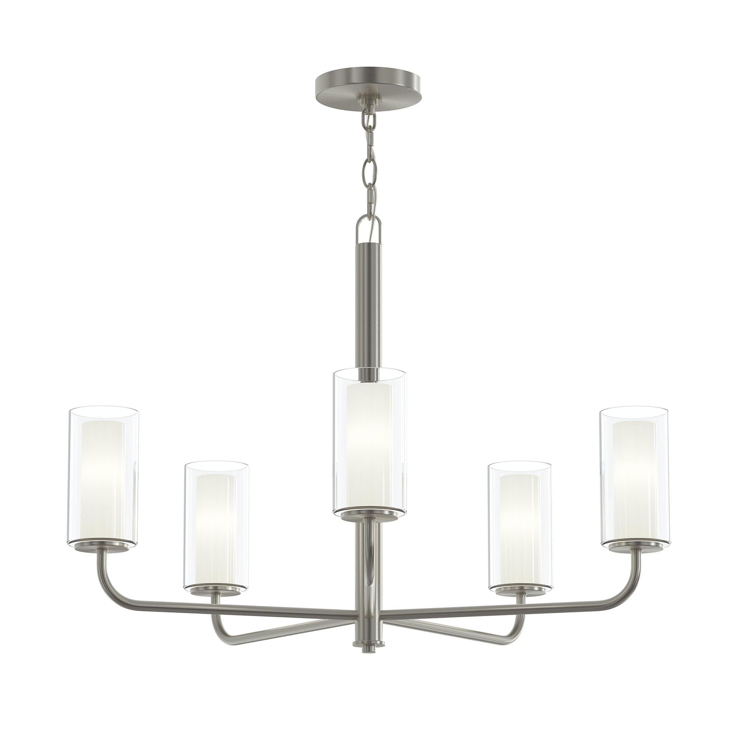 Progress Lighting P400475-009 Mack 5 Light 28 inch Brushed Nickel Chandelier Ceiling Light