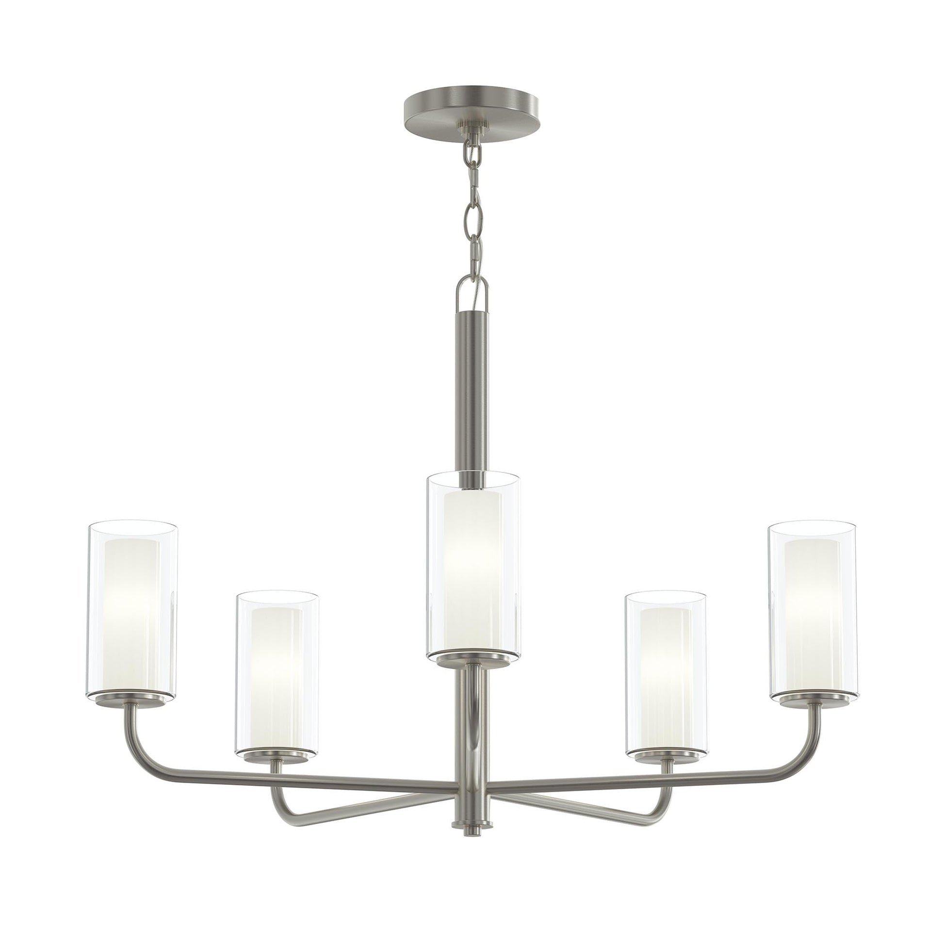 Progress Lighting P400475-009 Mack 5 Light 28 inch Brushed Nickel Chandelier Ceiling Light