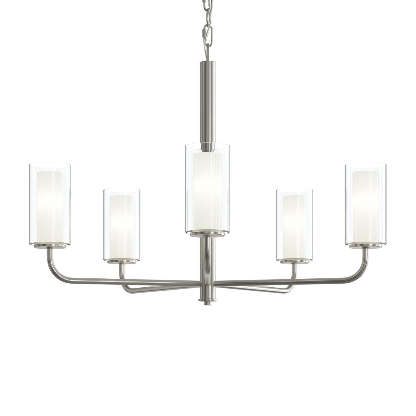 Progress Lighting P400475-009 Mack 5 Light 28 inch Brushed Nickel Chandelier Ceiling Light