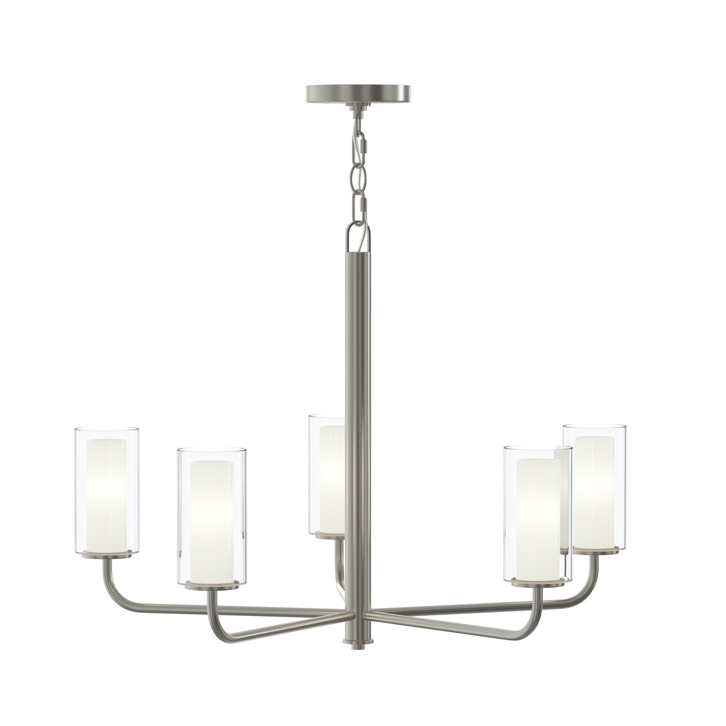 Progress Lighting P400475-009 Mack 5 Light 28 inch Brushed Nickel Chandelier Ceiling Light