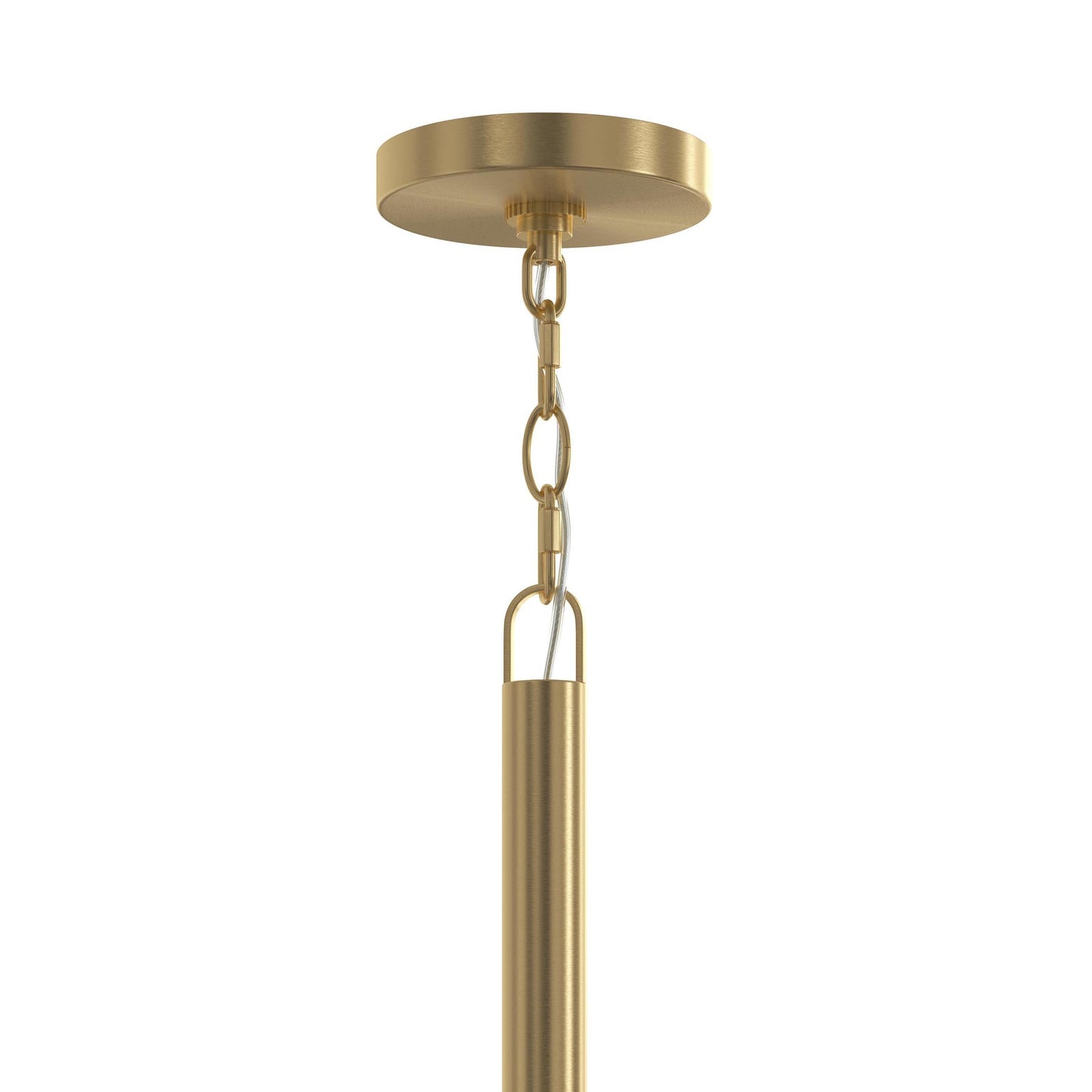 Progress Lighting P400475-191 Mack Brushed Gold Chandelier - Canopy and Chain Detail