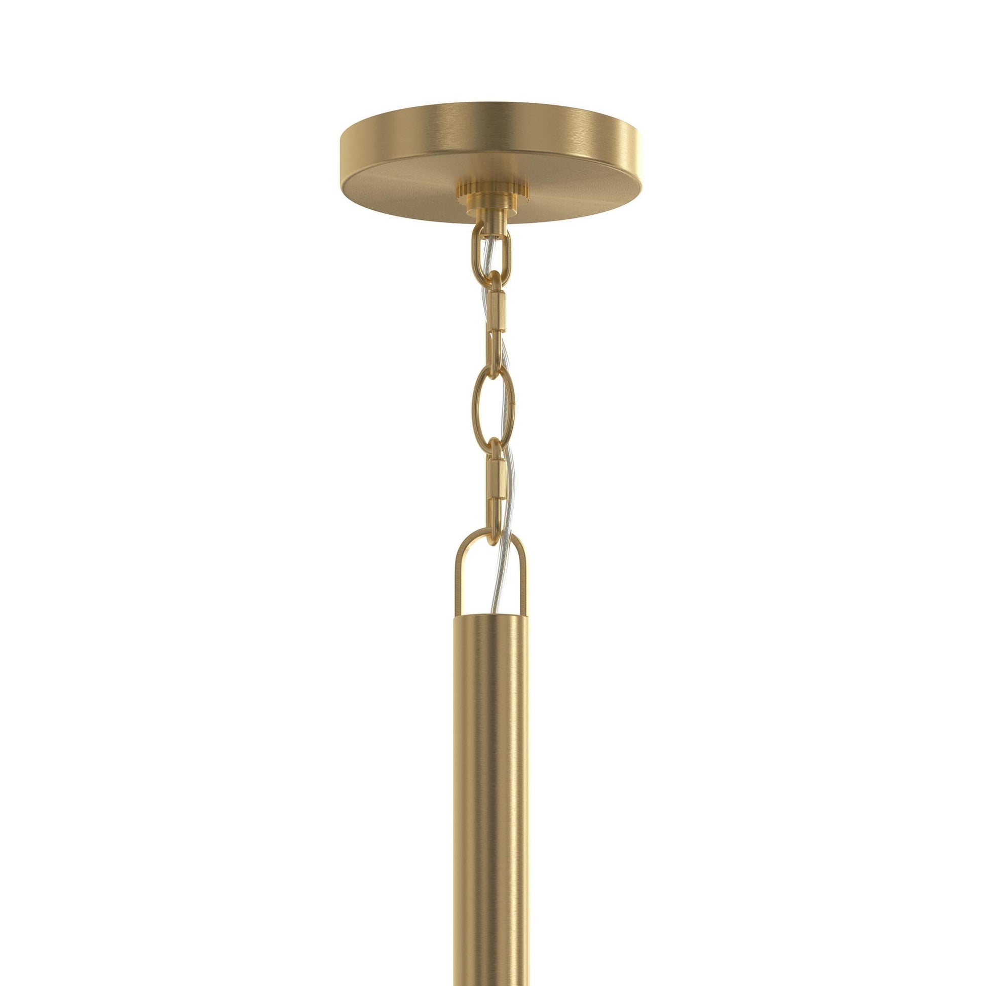 Progress Lighting P400475-191 Mack Brushed Gold Chandelier - Canopy and Chain Detail