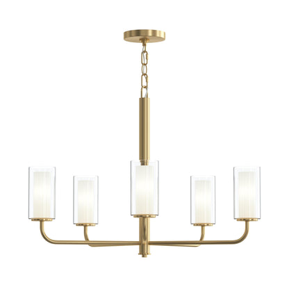 Progress Lighting P400475-191 Mack 5 Light Brushed Gold Chandelier - Front View