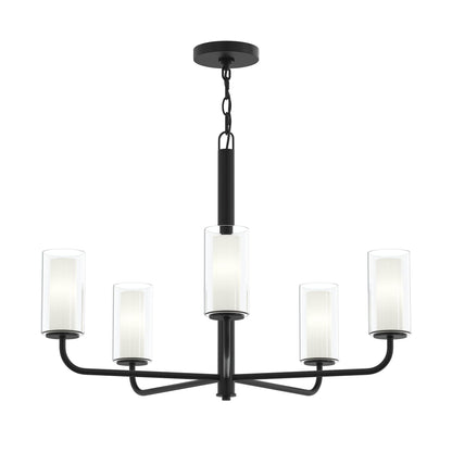 Progress Lighting P400475-31M Mack 5 Light 28 inch Matte Black Chandelier Ceiling Light - Main Product Image