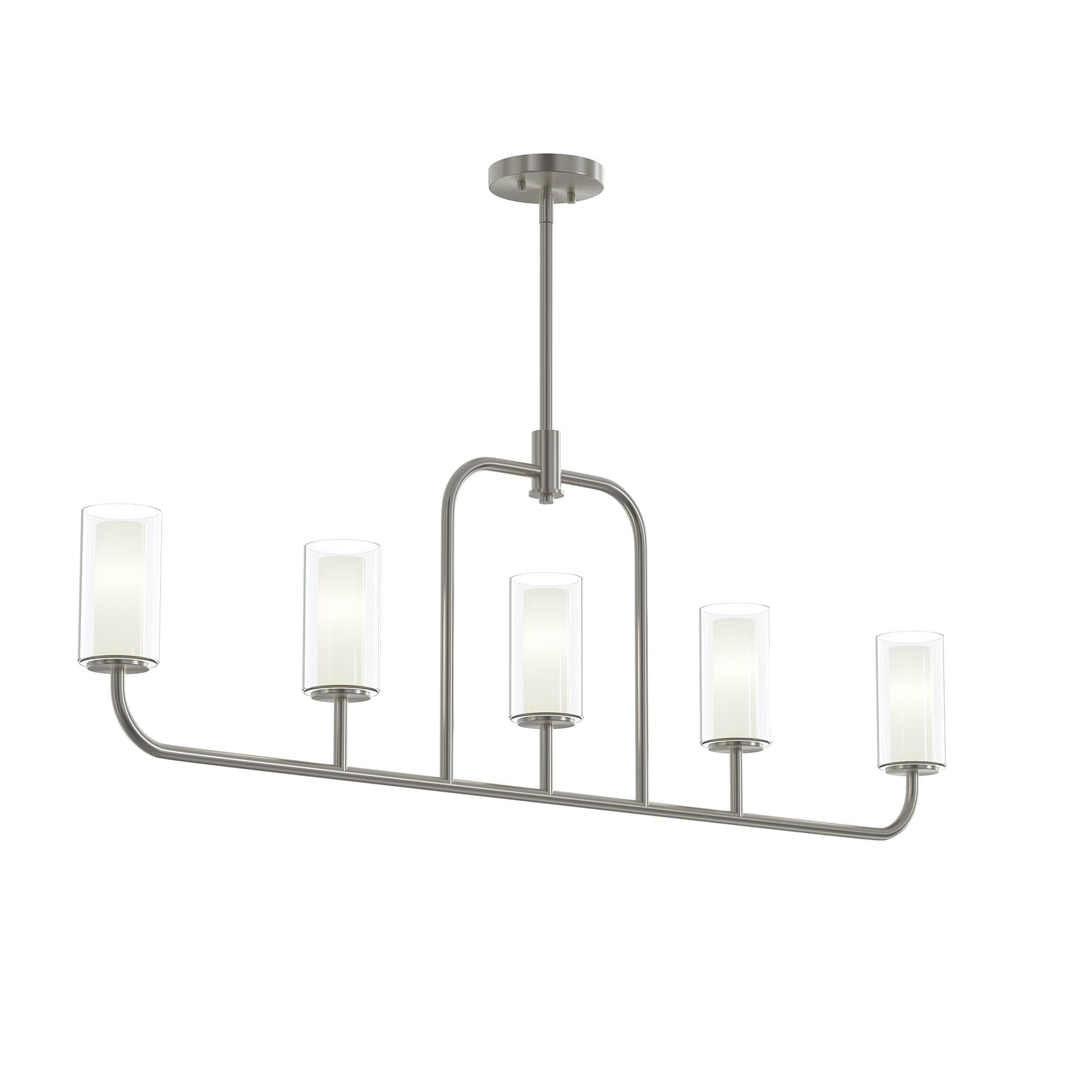 Progress Lighting P400476-009 Mack 5 Light 46 inch Brushed Nickel Linear Chandelier - Main Product Image