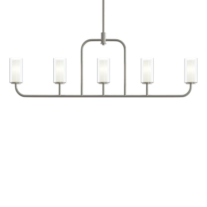 Progress Lighting P400476-009 Mack 5 Light Brushed Nickel Linear Chandelier - Additional View