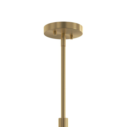 Progress Lighting P400476-191 Mack 5 Light Brushed Gold Linear Chandelier - Detail View 7