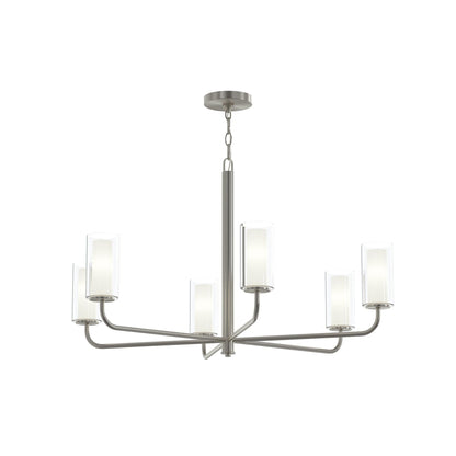 Progress Lighting P400477-009 Mack 6 Light 34 inch Brushed Nickel Chandelier Ceiling Light
