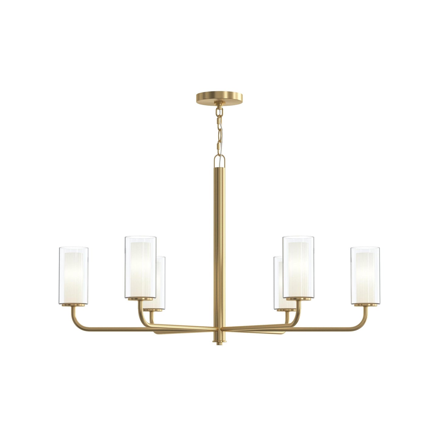Progress Lighting P400477-191 Mack 6 Light Brushed Gold Chandelier