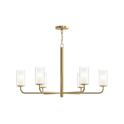 Progress Lighting P400477-191 Mack 6 Light Brushed Gold Chandelier
