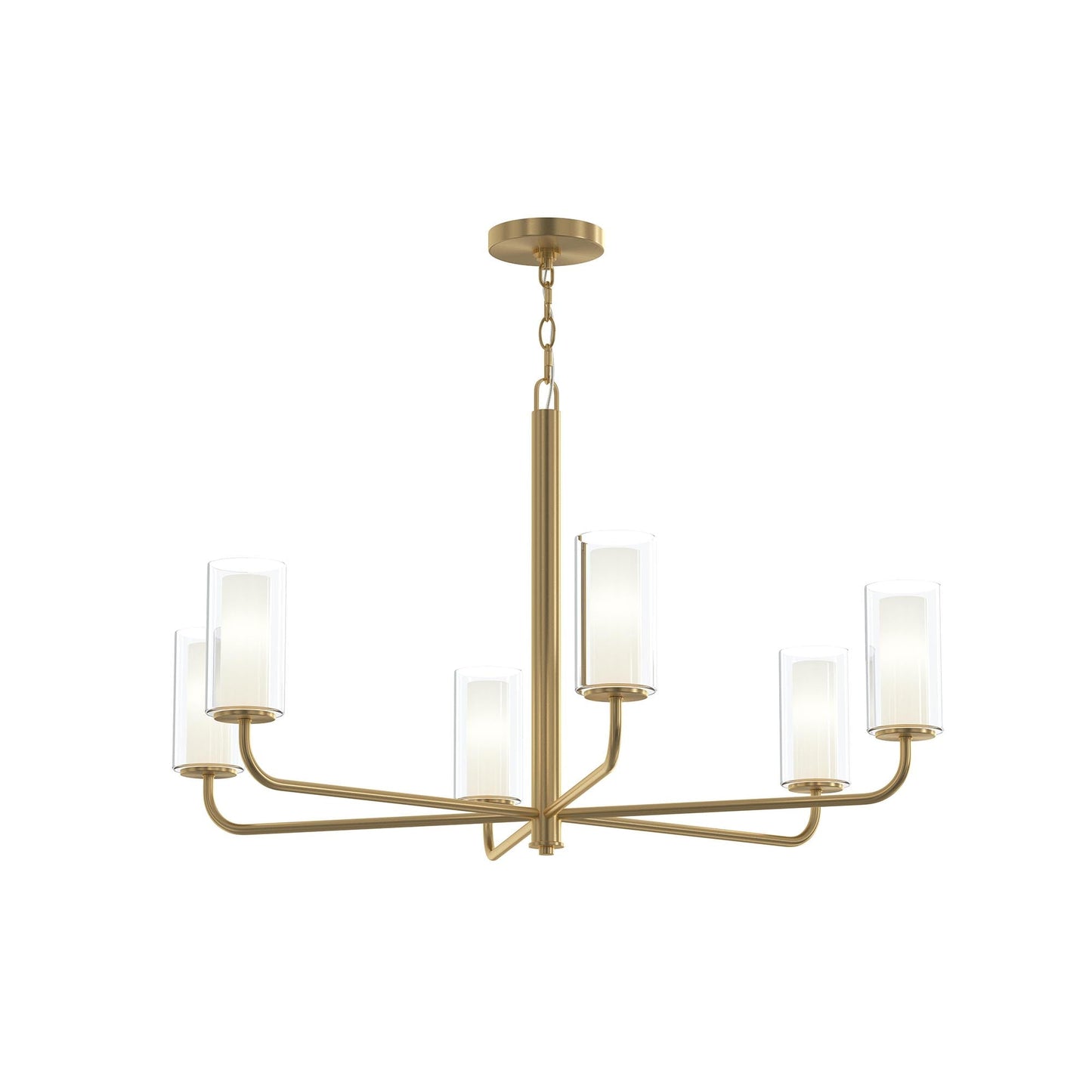 Progress Lighting P400477-191 Mack 6 Light Brushed Gold Chandelier Ceiling Light