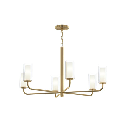 Progress Lighting P400477-191 Mack 6 Light Brushed Gold Chandelier Ceiling Light