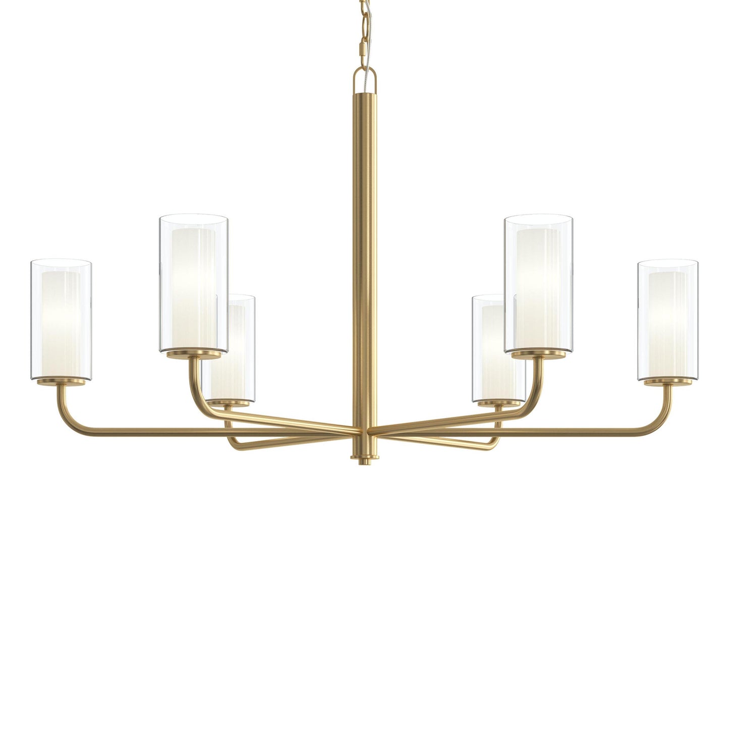 Progress Lighting P400477-191 Mack 6 Light Brushed Gold Chandelier