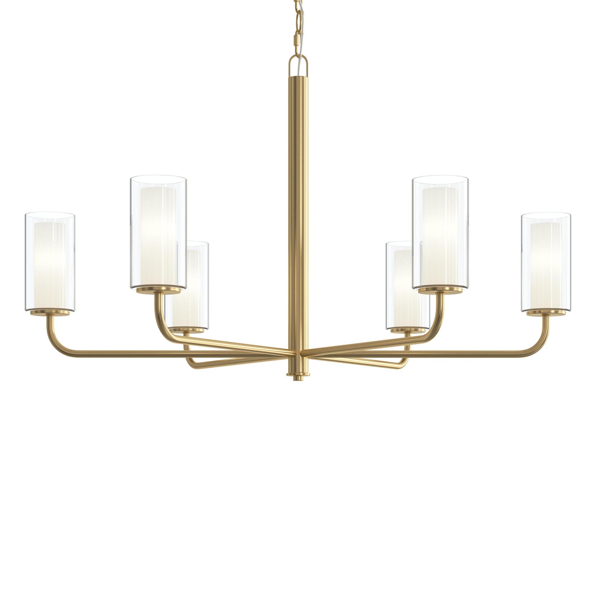 Progress Lighting P400477-191 Mack 6 Light Brushed Gold Chandelier