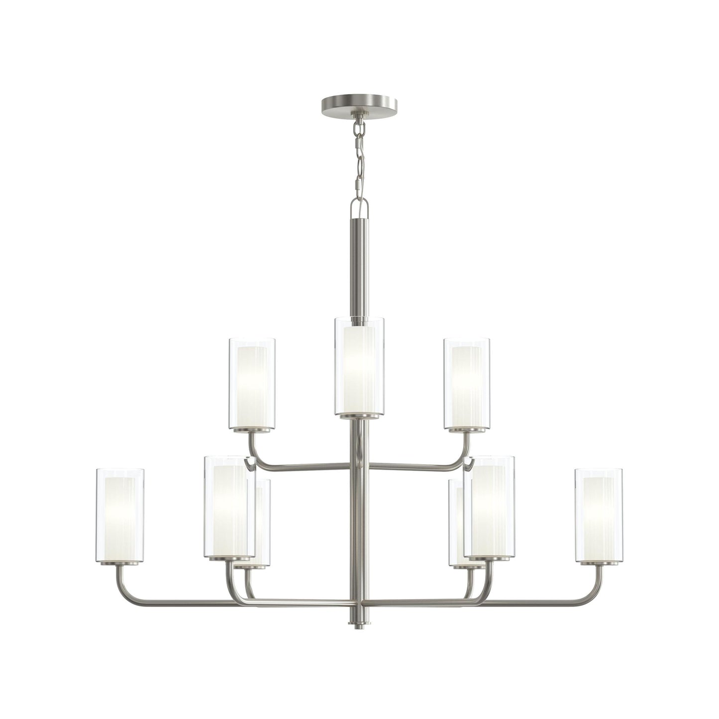 Progress Lighting P400478-009 Mack 9 Light Brushed Nickel Chandelier - Additional View 6
