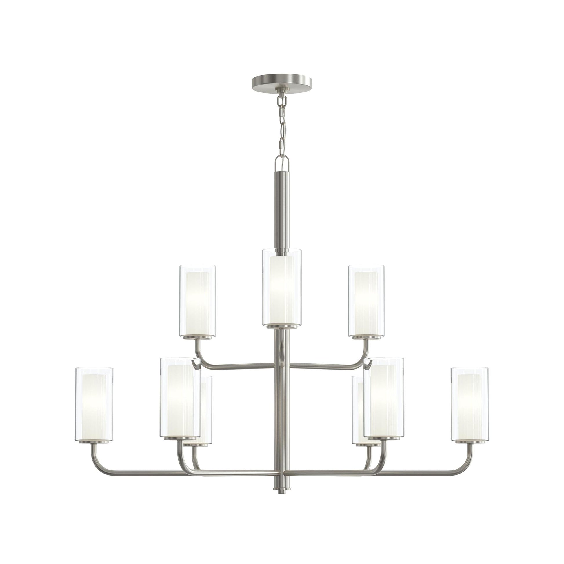 Progress Lighting P400478-009 Mack 9 Light Brushed Nickel Chandelier - Additional View 6