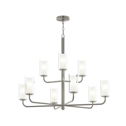 Progress Lighting P400478-009 Mack 9 Light 34 Inch Brushed Nickel Two-Tier Chandelier - Main Product Image