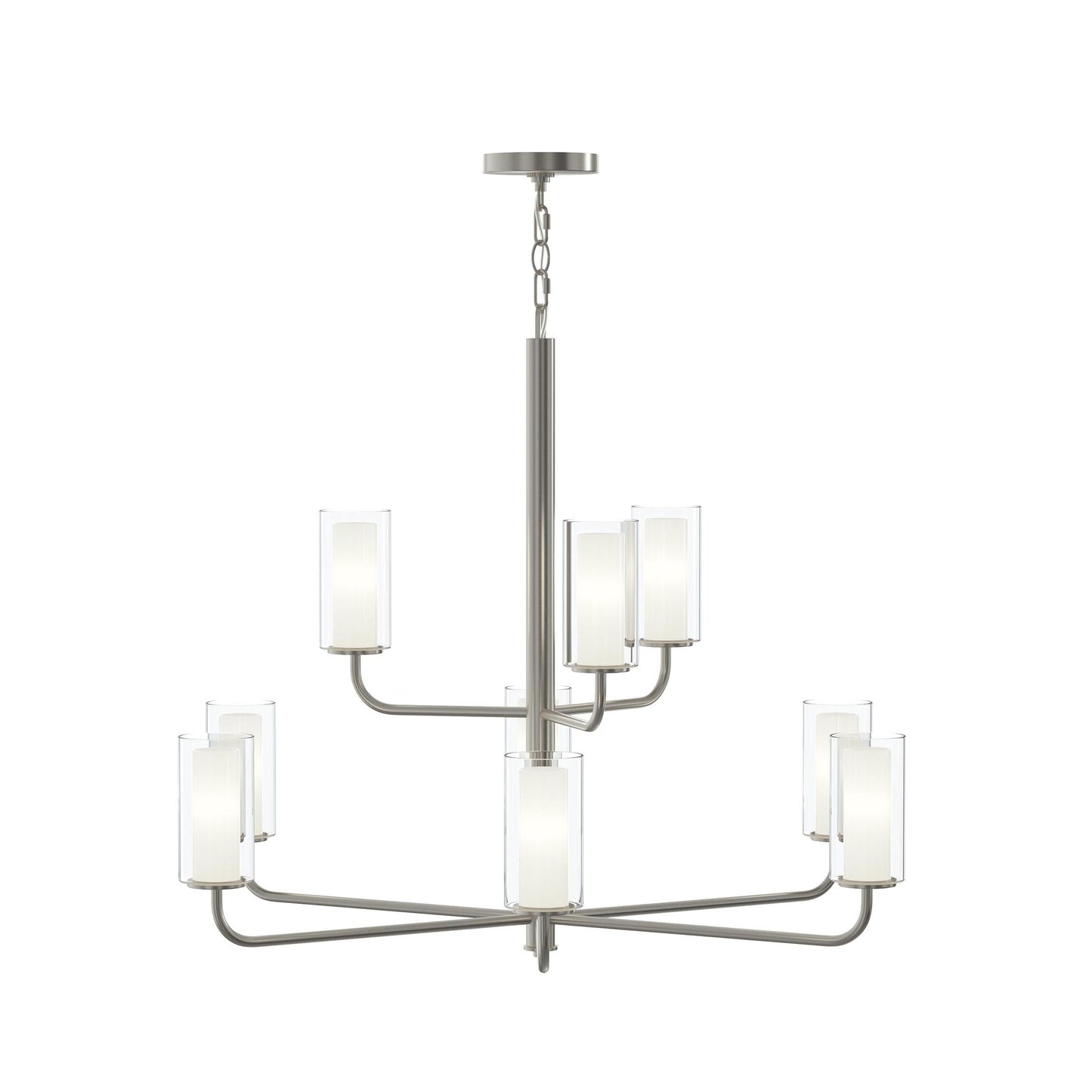 Progress Lighting P400478-009 Mack 9 Light Brushed Nickel Chandelier - Additional View 8