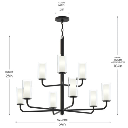 Progress Lighting P400478-31M Mack Chandelier Dimensions - 34 inch Diameter 28 inch Height