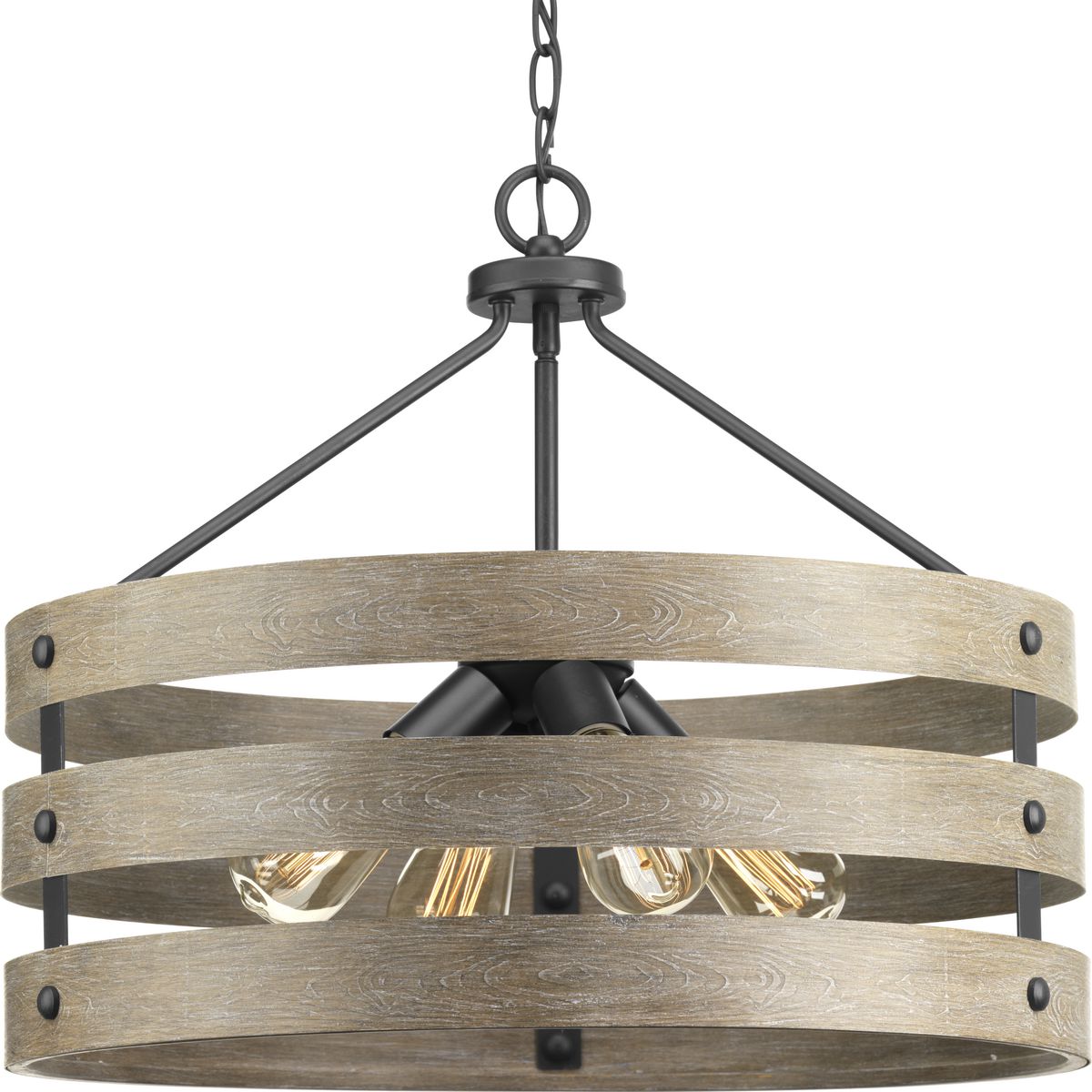 Progress Lighting P500023-143 Gulliver 4 Light Graphite Pendant Light