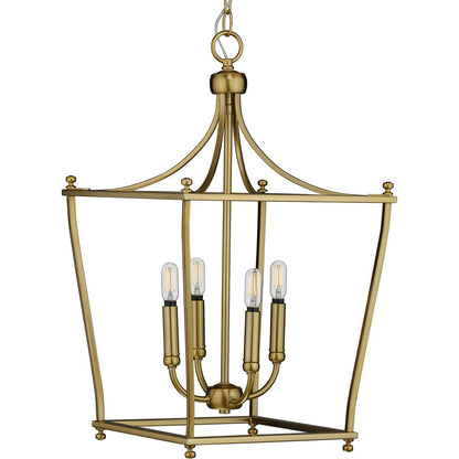 Progress Lighting P500214-109 Parkhurst 4 light brushed bronze foyer pendant ceiling light