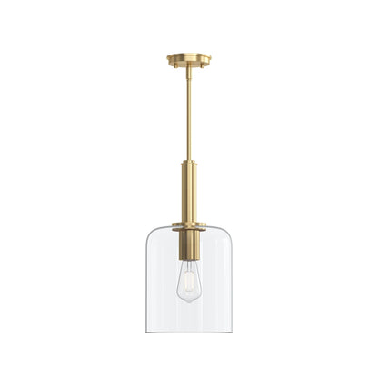 Progress Lighting P500509-191 Reines 1 Light Brushed Gold Pendant Ceiling Light - Front View