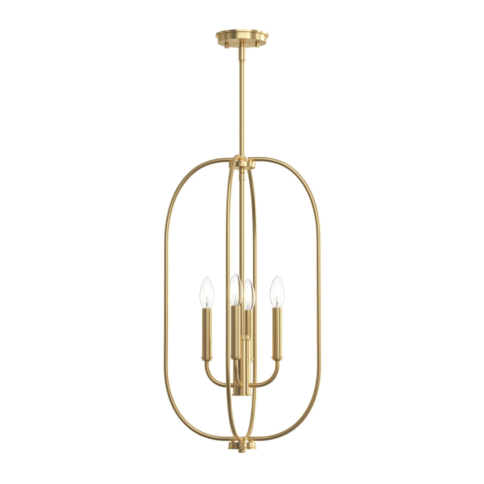 Progress Lighting P500510-191 Reines 4 Light Brushed Gold Foyer Pendant - image 9
