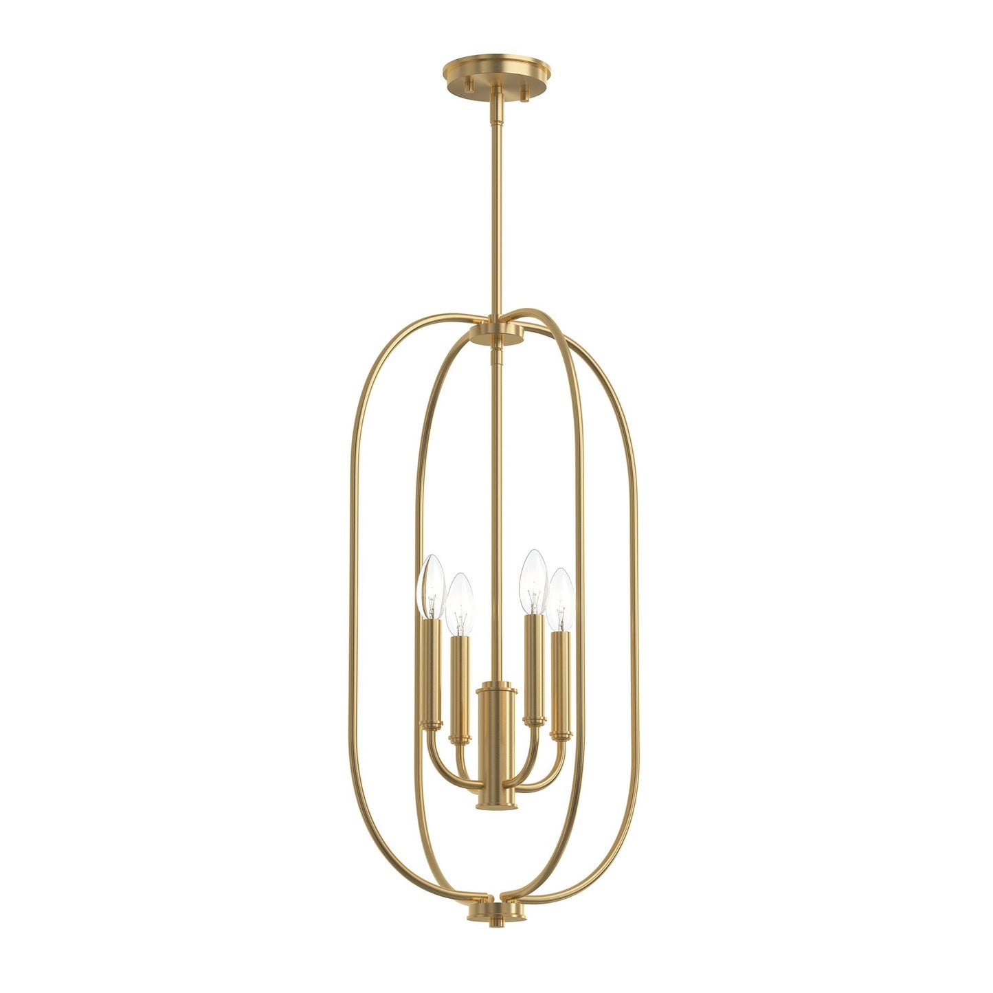 Progress Lighting P500510-191 Reines 4 Light Brushed Gold Foyer Pendant - main product image