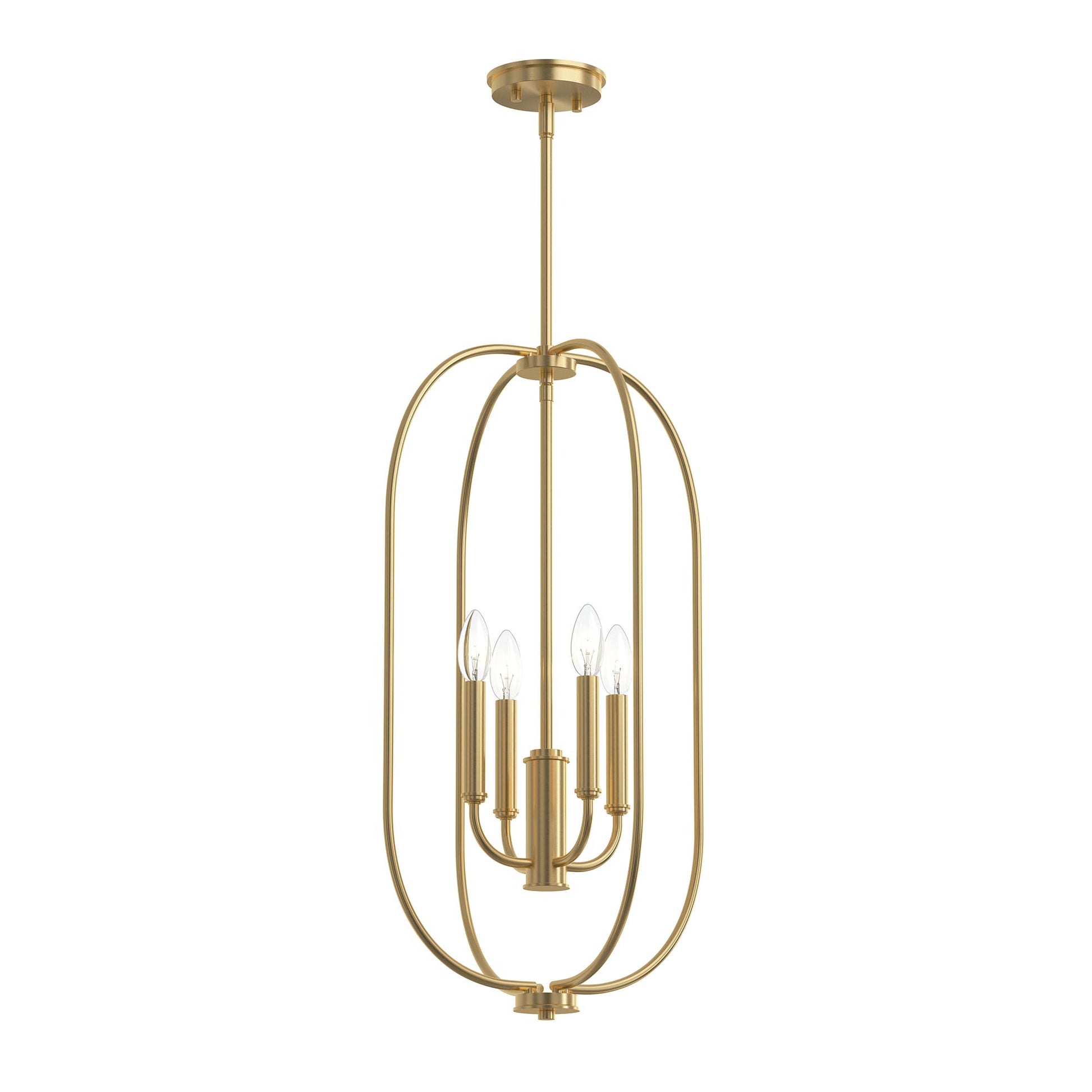 Progress Lighting P500510-191 Reines 4 Light Brushed Gold Foyer Pendant - main product image