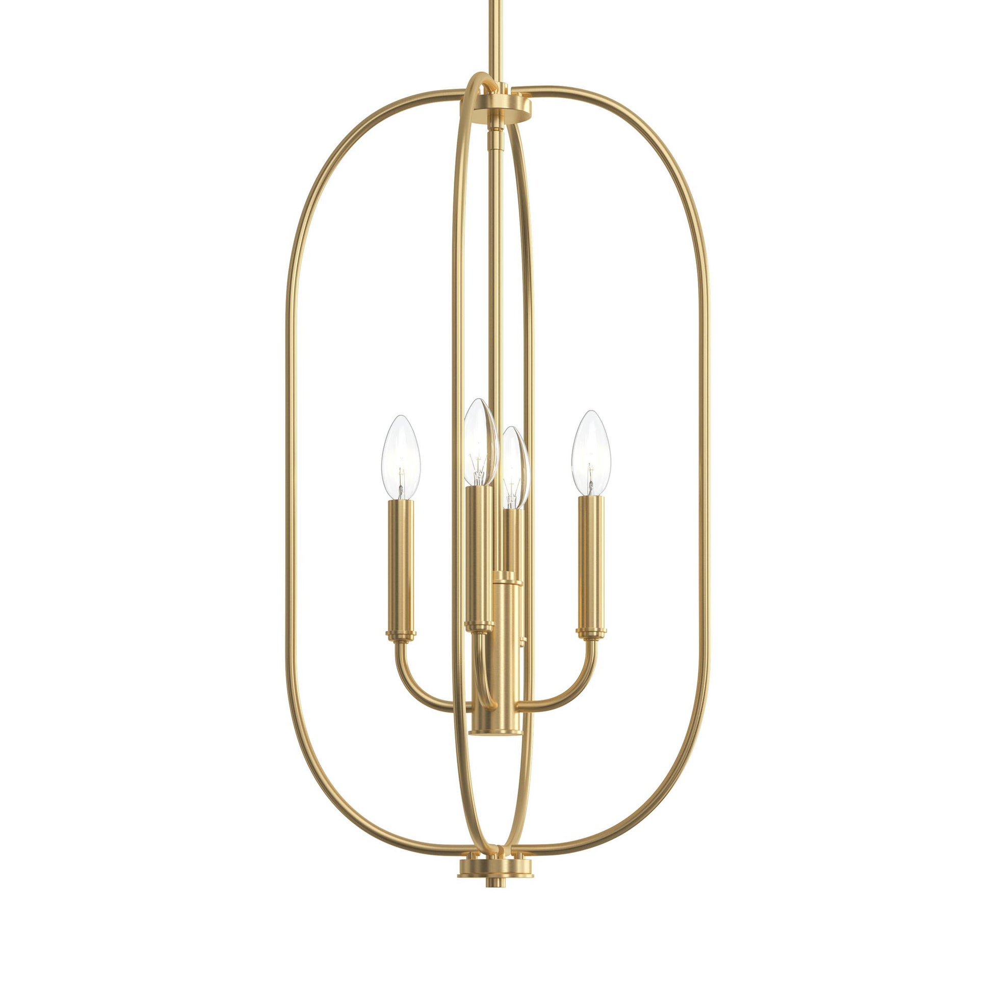 Progress Lighting P500510-191 Reines 4 Light Brushed Gold Foyer Pendant - image 10