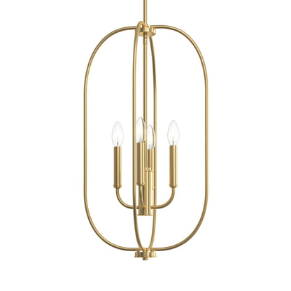 Progress Lighting P500510-191 Reines 4 Light Brushed Gold Foyer Pendant - image 10