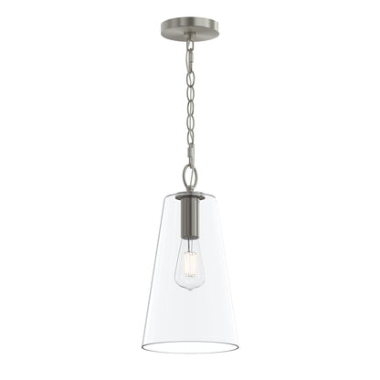 Progress Lighting P500511-009 Jheni 1-Light Brushed Nickel Pendant with Clear Glass Shade - Main Product Image