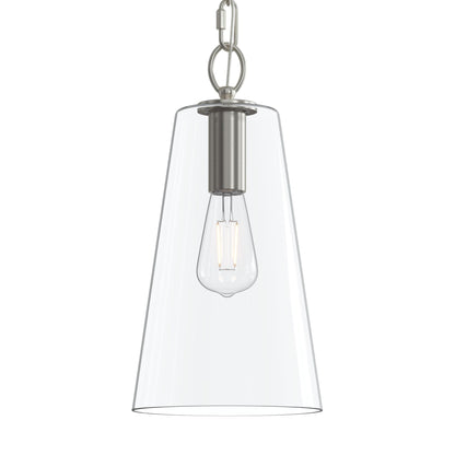 Progress Lighting P500511-009 Jheni Pendant - Clear Glass Shade Close-Up Detail