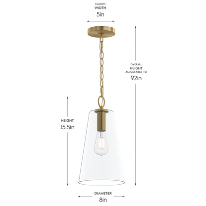 Progress Lighting P500511-191 Jheni Pendant Dimensions: 8in Diameter, 15.5in Height, 5in Canopy Width, Adjustable to 92in Overall Height