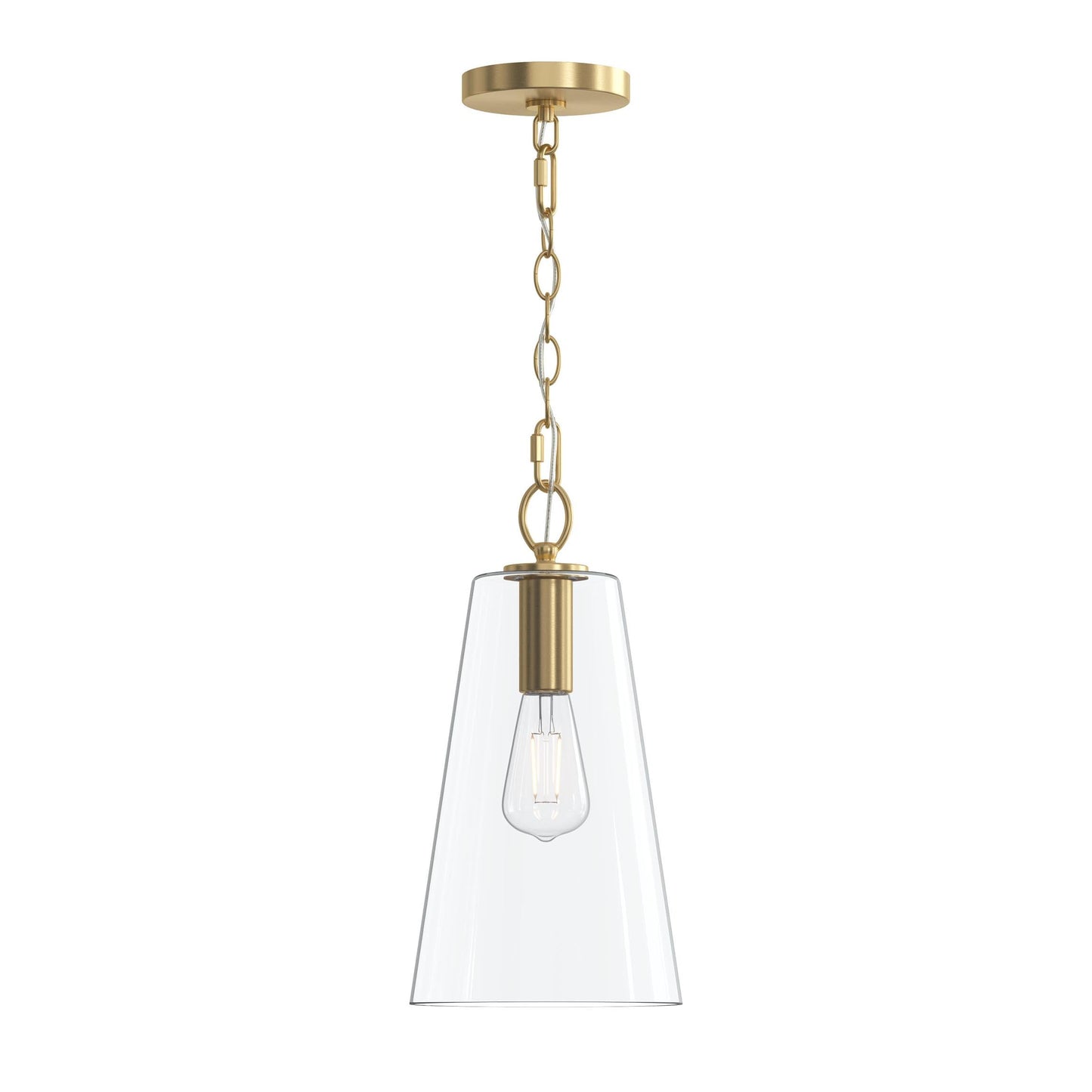Progress Lighting P500511-191 Jheni 1 Light 8 inch Brushed Gold Pendant Ceiling Light