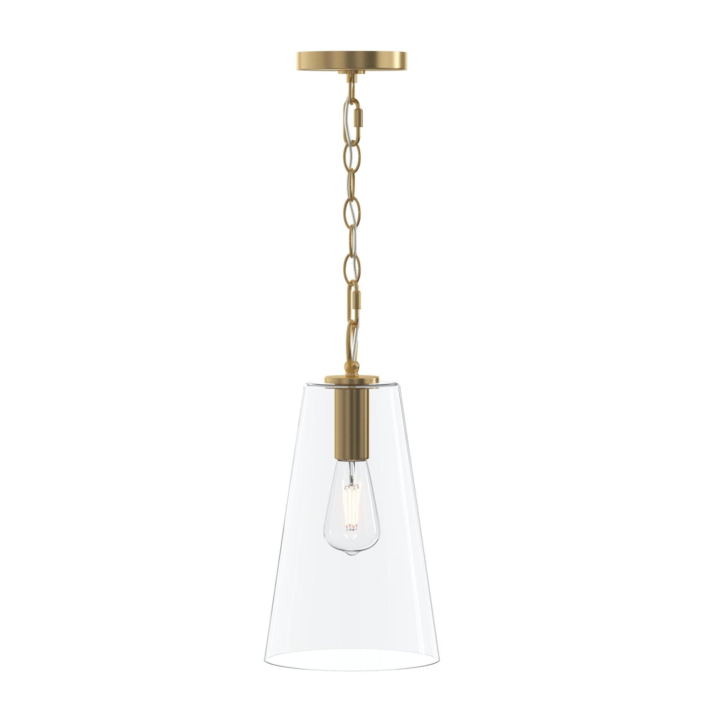 Progress Lighting P500511-191 Jheni 1 Light 8 inch Brushed Gold Pendant Ceiling Light