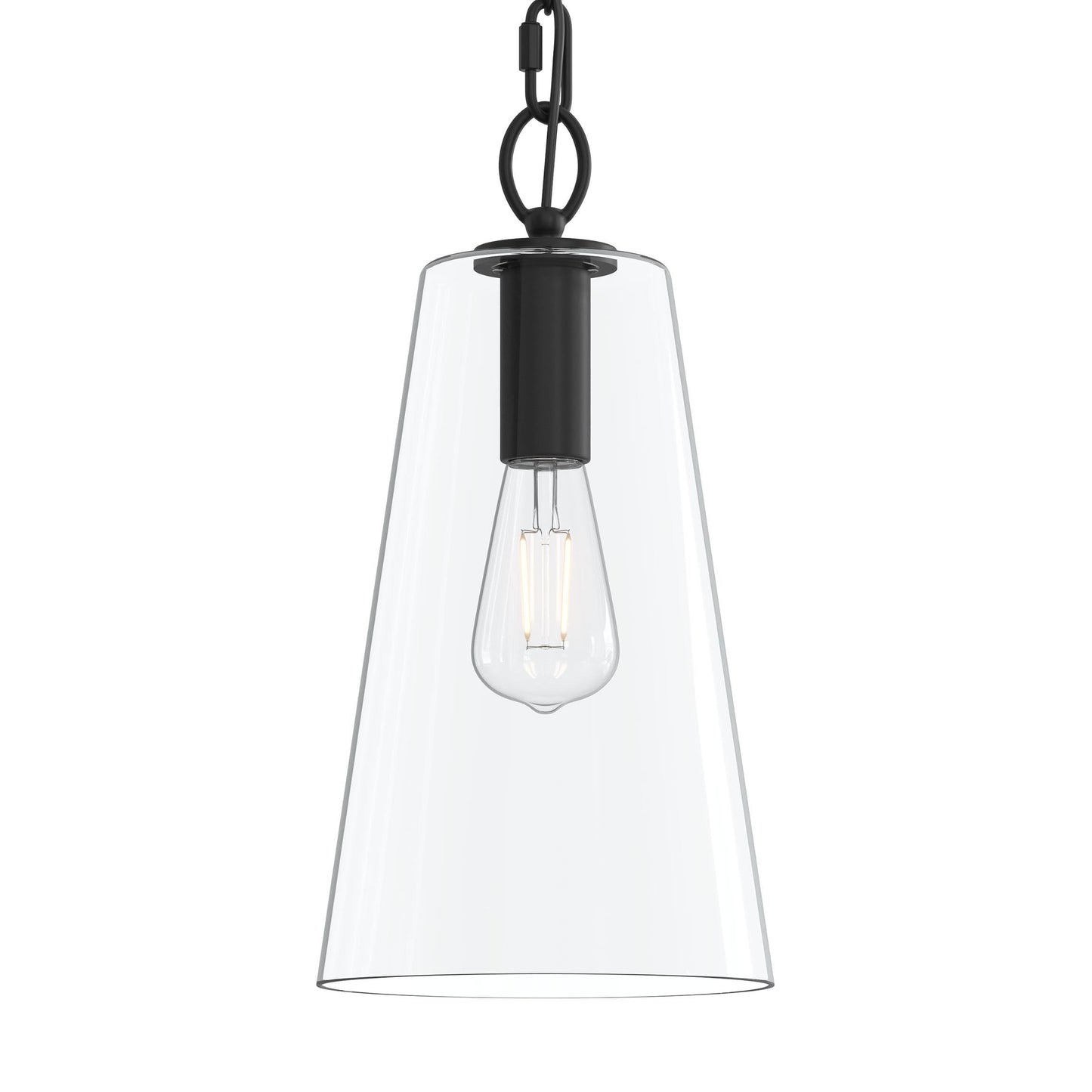 Progress Lighting P500511-31M Jheni Matte Black Pendant Close-Up No Canopy View