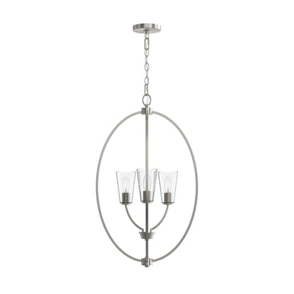 Progress Lighting P500512-009 Jheni Foyer Pendant Brushed Nickel View 9