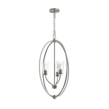 Progress Lighting P500512-009 Jheni 3 Light 18 inch Brushed Nickel Foyer Pendant Ceiling Light