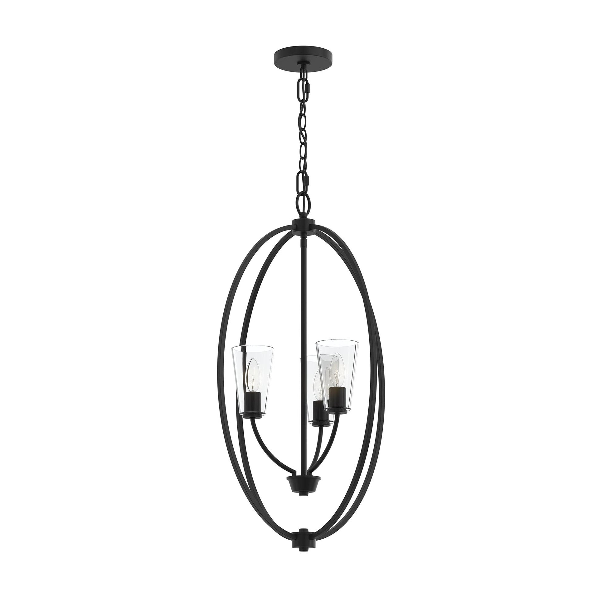 Progress Lighting P500512-31M Jheni 3 Light 18 inch Matte Black Foyer Pendant