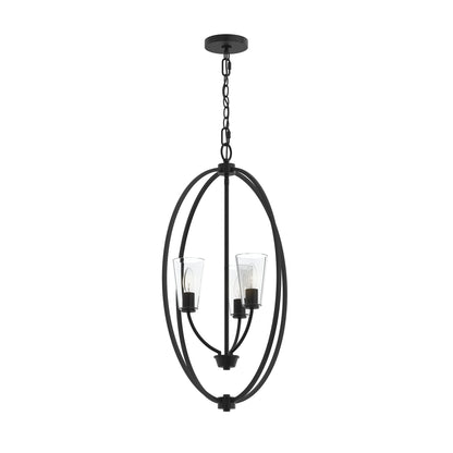 Progress Lighting P500512-31M Jheni 3 Light 18 inch Matte Black Foyer Pendant