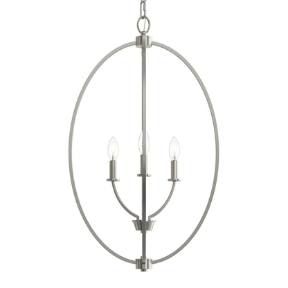 Progress Lighting P500513-009 Jheni Brushed Nickel Foyer Pendant