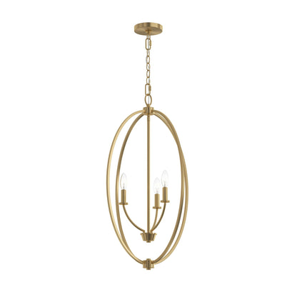 Progress Lighting P500513-191 Jheni 3 Light Brushed Gold Foyer Pendant
