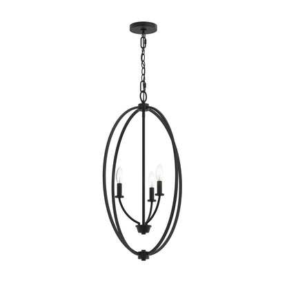 Progress Lighting P500513-31M Jheni 3-Light Matte Black Foyer Pendant - Main Product Image