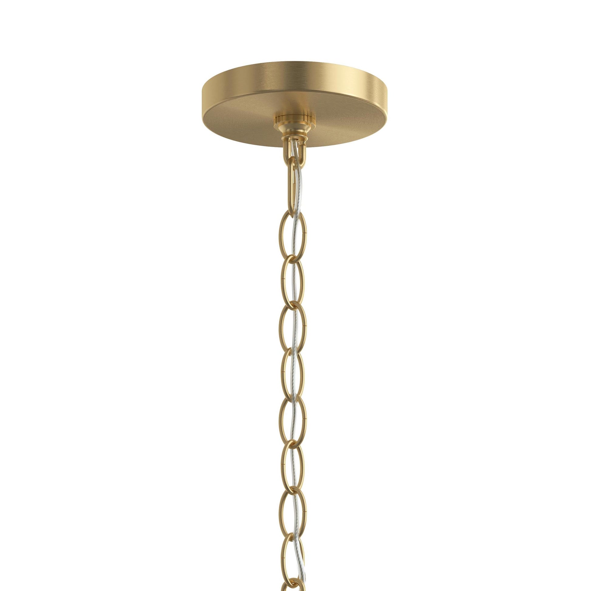 Progress Lighting P500514-191 Ilia Brushed Gold canopy and chain detail close-up